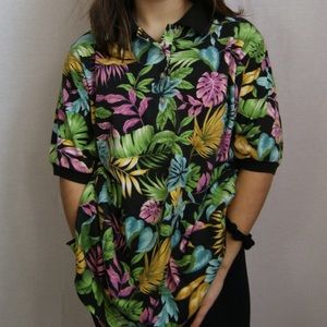 ✘ FLORAL COLLARED POLO ✘